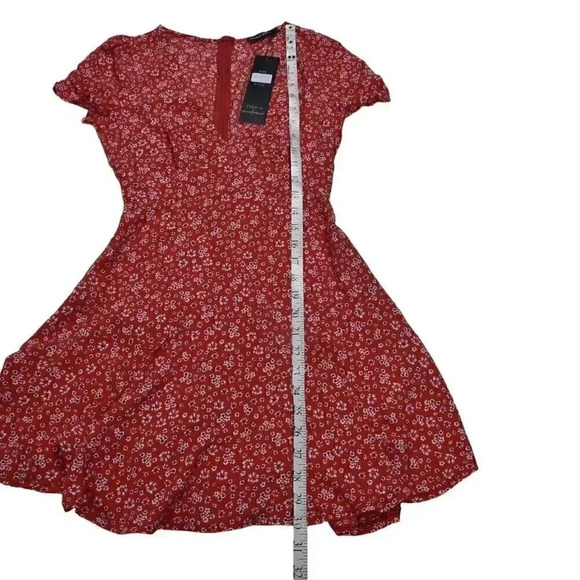 Nwt Sundae Muse Gabriella Floral Mini Dress Red Size 2 - Picture 14 of 15